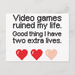 Video Games Ruined My Life.  Feestdagenkaart