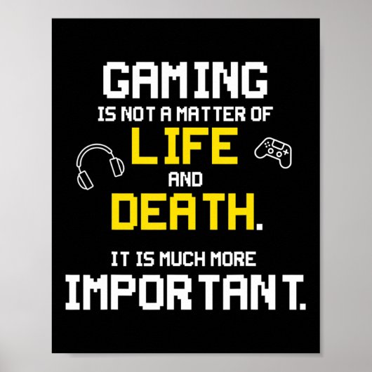Video games spelen Fun PC Console Gamer Geek Poster (Voorkant)