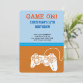 Vidéo Jeu Anniversaire Fête Invitation (Debout devant)