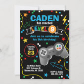 Vidéo Jeu Anniversaire Fête Invitation (Devant)