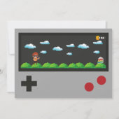 Vidéo Jeu Anniversaire Fête Invitation (Dos)