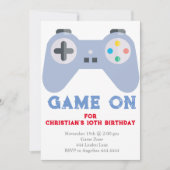 Vidéo Jeu Anniversaire Invitations de fête (Devant)