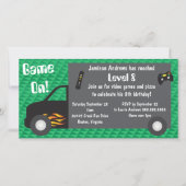 Vidéo Jeu Camion Anniversaire Invitations (Devant)