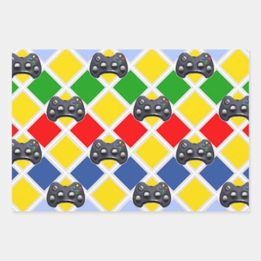 Vidéo Jeu Joueur Cadeau Enveloppement Papier Feuil (Devant 2)