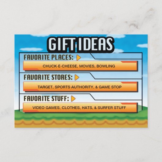 Vidéo Joueur Anniversaire Idées cadeaux / Carte In (Devant)