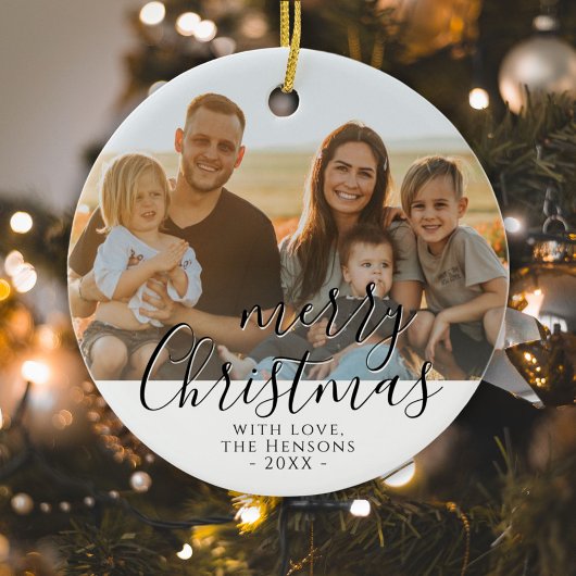 Video kersttijdschrijver keramisch ornament