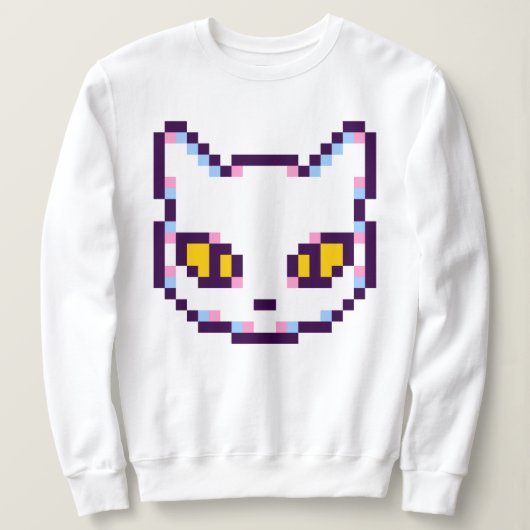 VIDEO KITTY CAT PIXEL ART SWEATSHIRT (Design devant)