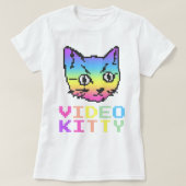 VIDEO KITTY CAT PIXEL ART T-SHIRT (Design voorkant)