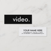 video. mini visitekaartje (Voorkant / Achterkant)