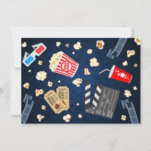 Vidéo Nuit Anniversaire Photo Invitation (Dos)