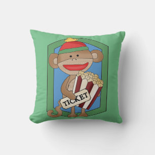Vidéo Nuit Popcorn Singe Chambre Famille Coussin