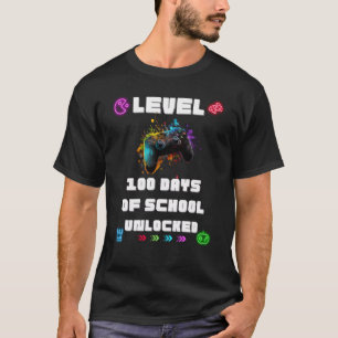 Video op niveau 100 dagen van school ontgrendelde t-shirt
