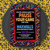 Video Pauze Uw Game Verjaardag Uitnodiging