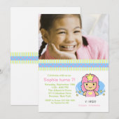 Vidéo Photo Invitation à la fête d'anniversaire (Devant / Derrière)