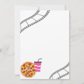 Vidéo rose Nuit Anniversaire Fête Invitation Ciném (Dos)