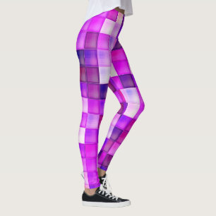 Video spelpixels roze vierkant patroon leggings