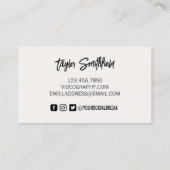 Vidéo vintage Carte de visite vidéo (Dos)