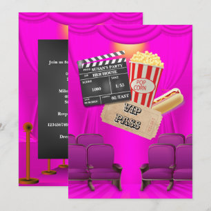 Vidéo VIP popcorn ticket clappeur carte filles fêt