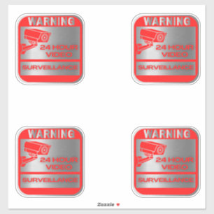 Videobewakingssignalen, waarschuwing sticker
