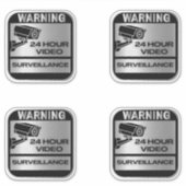 Videobewakingssignalen, waarschuwing sticker (Voorkant)