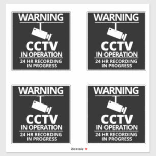 Videobewakingstekens, waarschuwingssticker sticker