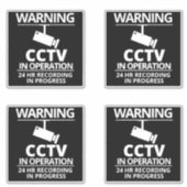 Videobewakingstekens, waarschuwingssticker sticker (Voorkant)