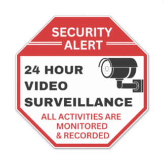 Videobewakingstekens, Zakelijke CCTV-beveiliging Sticker