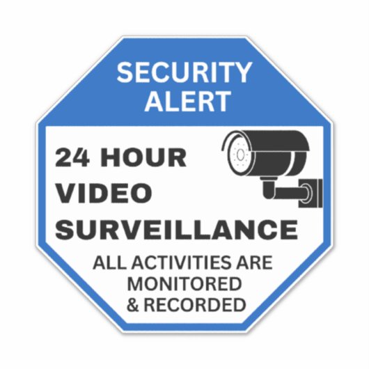 Videobewakingstekens, Zakelijke CCTV-beveiliging Sticker (Voorkant)