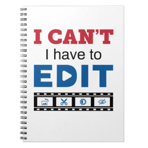 Videobewerker Ik kan niet Ik moet bewerken Notitieboek