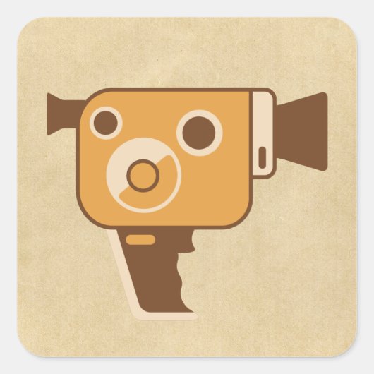 Videocamera filmmaker vierkante sticker (Voorkant)