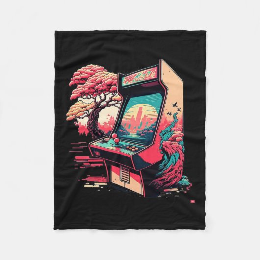 Videogame-arcade Fleece Deken (Voorkant)