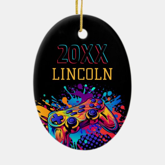 Videogame-controller Keramisch Ornament (Achterkant)