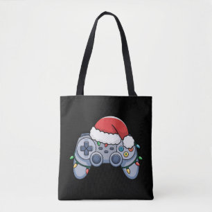 Videogame Controller Kerstman Kerstmuts Gamer Draagtas