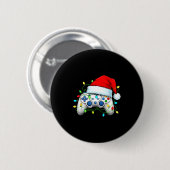 Videogame Controller Kerstmis Sinterklaas Hoed Gam Ronde Button 5,7 Cm (Voorkant /achterkant)