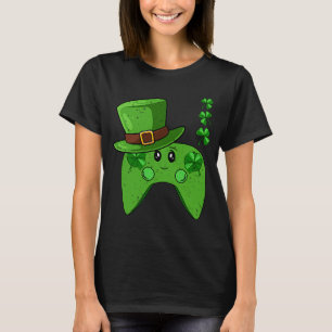 Videogame Controller Shamrock St Patricks Day Gam T-shirt