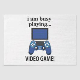 Videogame Ik ben bezig met het spelen van videogam Tissuepapier