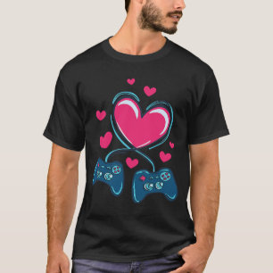 Videogame liefde voor koppels die samen games spel t-shirt