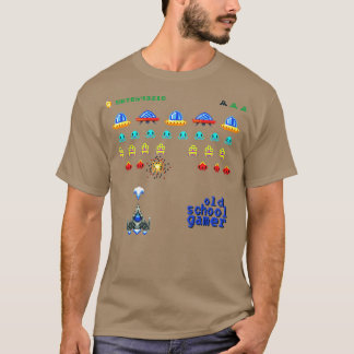 Videogame met ruimtearcade t-shirt
