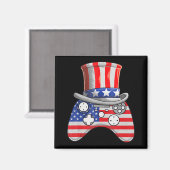 Videogame op 4 juli, oom Sam Pet Game-controller Magneet (Voorkant / Achterkant)