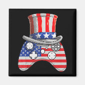 Videogame op 4 juli, oom Sam Pet Game-controller Magneet (Voorkant)