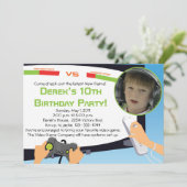 Videogame Party - Persoonlijke uitnodigingen (Staand voorkant)