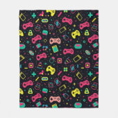 Videogamecontrollers en speelgoedpatroon fleece deken (Voorkant)