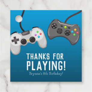 Videogamecontrollers Gamer Verjaardagsfeestje Bedankjes Labels