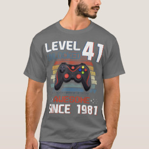 Videogameniveau 41 1981 Mannen 41st ontgrendeld T-shirt