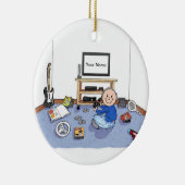 Videogamer - Mannelijk Keramisch Ornament (Rechts)