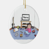 Videogamer - Vrouw Keramisch Ornament (Rechts)