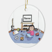 Videogamer - Vrouw Keramisch Ornament (Links)