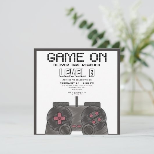 Videogames Foto Verjaardag Kaart (Staand voorkant)