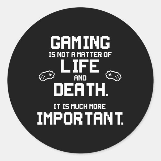 videogames Fun PC Console Gamer Geek Ronde Sticker (Voorkant)