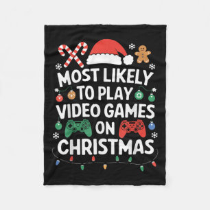 Videogames Kerst Spelcomputer Jongens Kinderen Fleece Deken